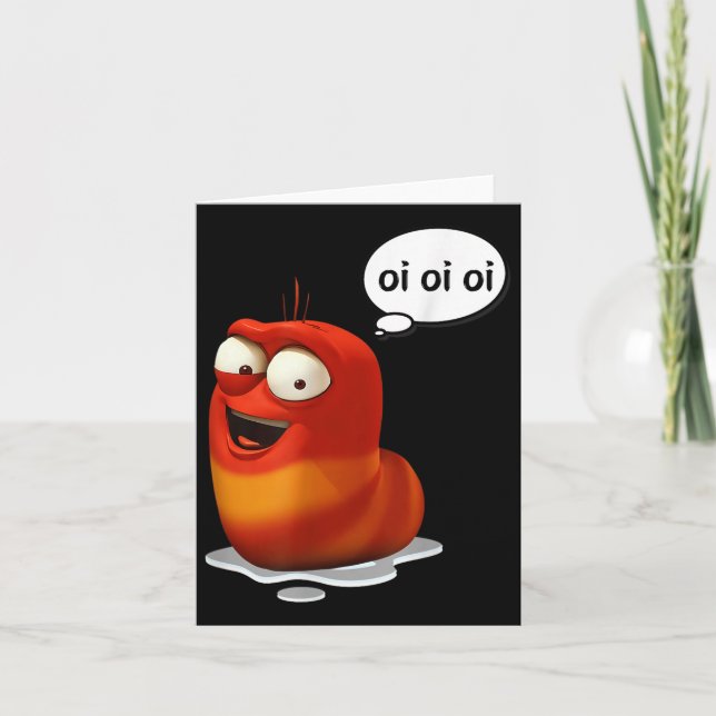 Carte Funny Oi Oi Oi Rouge Worm Sarcastique mème (Devant)