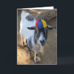 Carte Funny Old Goat Is Still a Kid Birthday Card<br><div class="desc">Old goat with a long "Goat-Tee" (goatee),  wearing a propeller beanie cap. Even though he's an old goat,  he's still a kid. Funny card for those who are old but never grew up. We know who you are! :)</div>