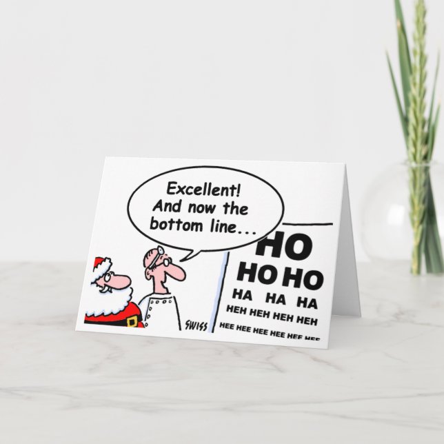 Carte Funny Optometrist Eye Doctor Cartoon Christmas (Devant)