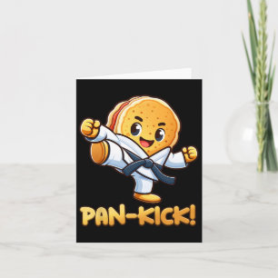 Carte Funny Pancake Pan Karate Taekwondo Kick Boys Girl