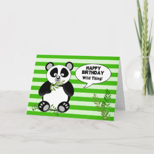 Carte Funny Panda Bear - ANNIVERSAIRE - Humour