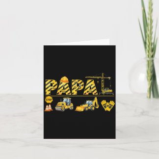 Carte Funny papa Construction Excavator Kids Matching