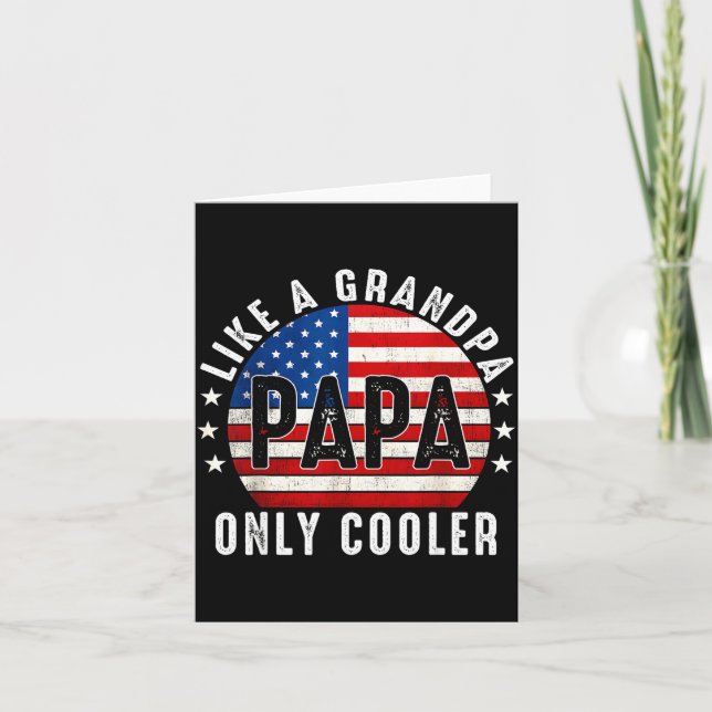 Carte Funny Papa Like A Grandpa Only Cooler From Grandki (Devant)