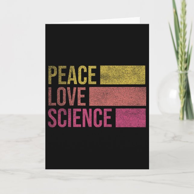 Carte Funny Peace Love Science Lovers Math Chemistry Tea (Devant)