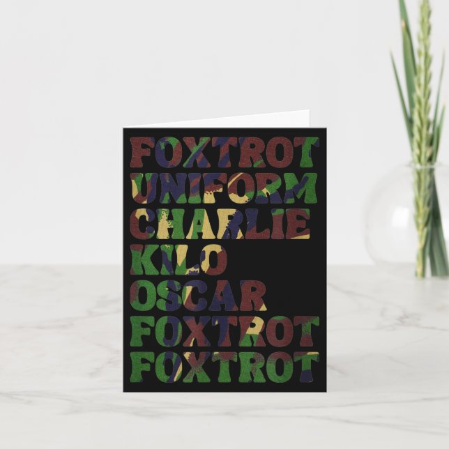 Carte Funny Phonetic Alphabet Nato Military Lice Army Ta (Devant)