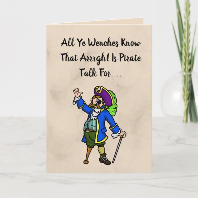 Carte Funny Pirate Boty Call Card (Devant)