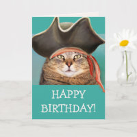 Funny Pirate Chat Anniversaire