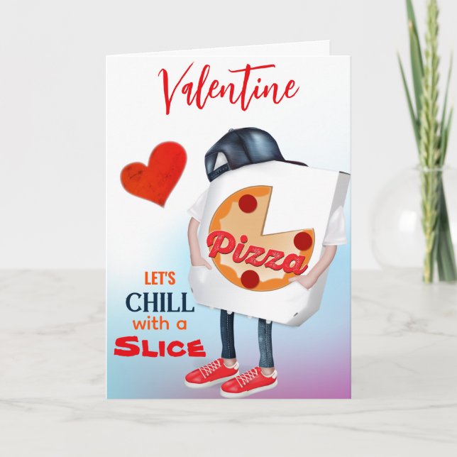 Carte Funny Pizza Love Valentine (Devant)