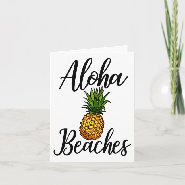 Carte Funny Plages d'Aloha Tee - shirt Anniversaire d'an (Devant)