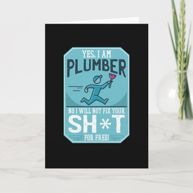 Carte Funny Plumber (Devant)