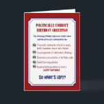 CARTE FUNNY POLITICALLY CORRECT BIRTHDAY<br><div class="desc"></div>