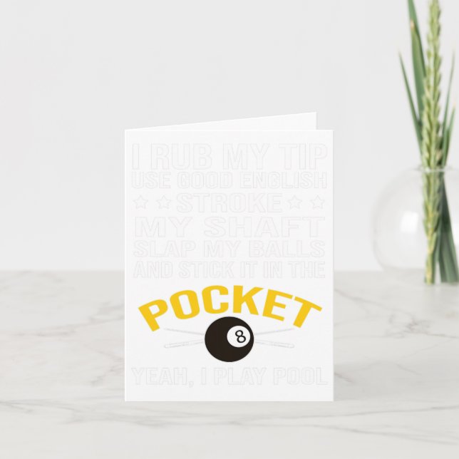 Carte Funny Pool Billard Chemise I Jouer Pool Billard Gi (Devant)
