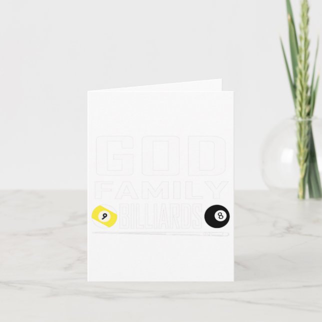Carte Funny Pool Billard Dieu Famille Billard Cadeau (Devant)