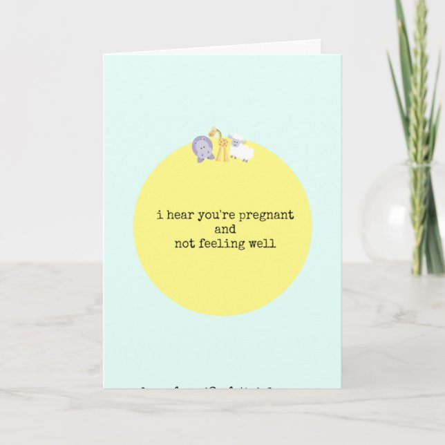 Carte Funny Pregnancy (Devant)