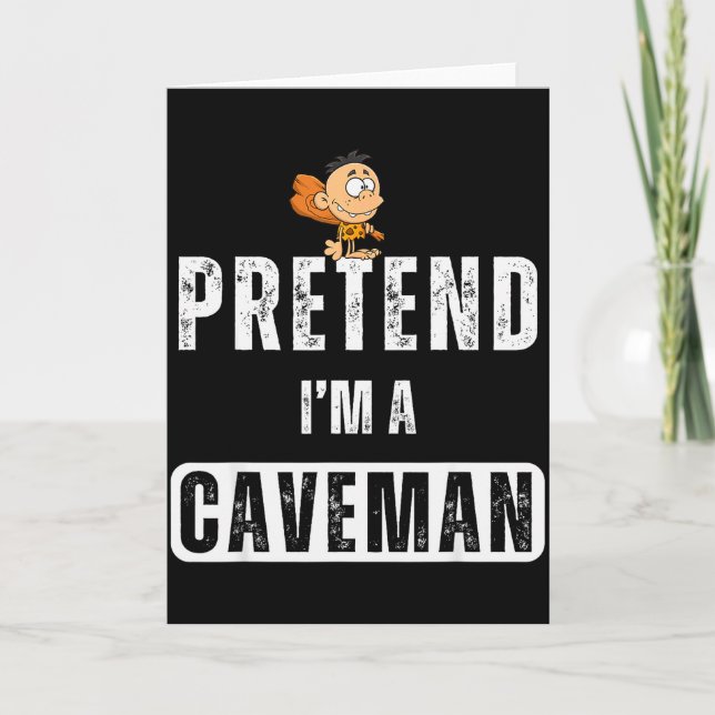 Carte Funny Pretend I'm A Caveman Costume Halloween Easy (Devant)