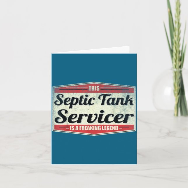Carte Funny Profession Quote Vintage Septic Tank Service (Devant)