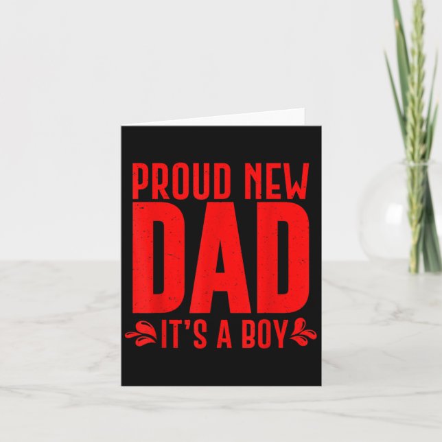 Carte Funny Proud New Dad It's A Boy Gift For Men Cool N (Devant)