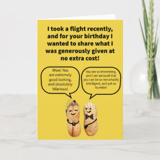 Carte Funny Pun Complimentary Peanuts Happy Birthday