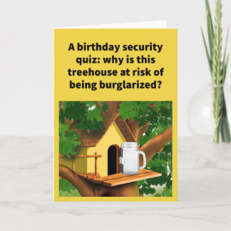Carte Funny Pun Door est un Jar Joyeux anniversaire