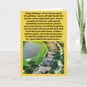 Carte Funny Pun Hole Neuf Yards Joyeux anniversaire