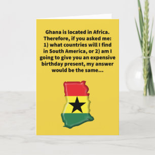 Carte Funny Pun Pas Ghana Joyeux anniversaire