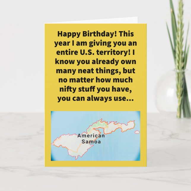 Carte Funny Pun Samoa Joyeux anniversaire (Devant)