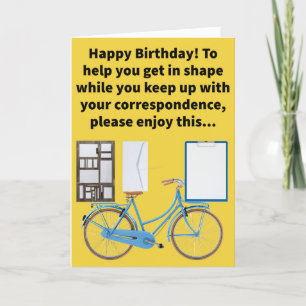 Carte Funny Pun Stationery Vélo Joyeux Anniversaire