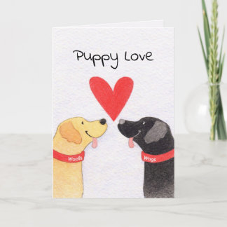 Carte Funny Puppy Love