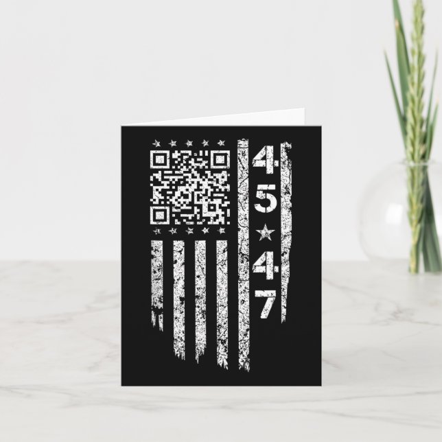 Carte Funny Qr He back Président Trump Code (Devant)