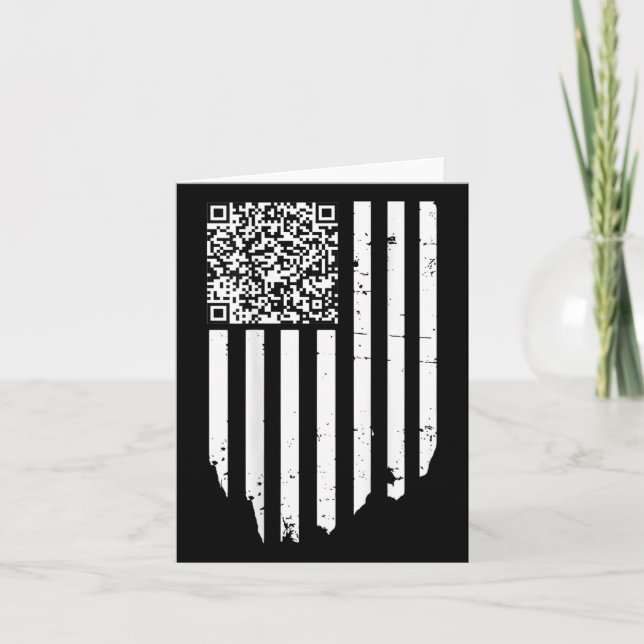 Carte Funny Qr Scan Code Président Trump 4547 Trump Danc (Devant)