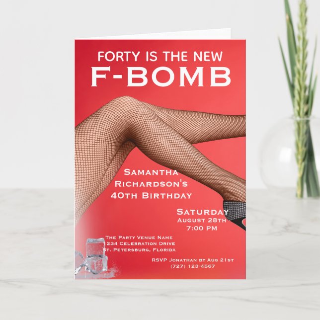 Carte Funny Quarty est la nouvelle F-Bomb Ladies (Devant)