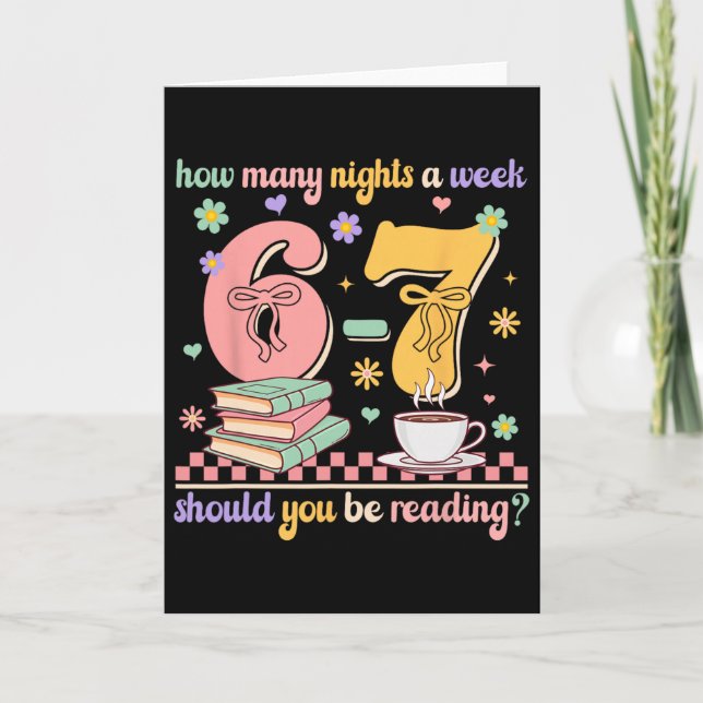 Carte Funny Reading 67 Teacher Six Seven Reading 6 7 Boo (Devant)