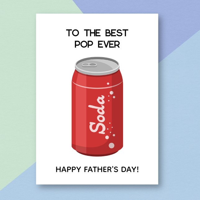Carte Funny Red Soda Pop Fête des pères Card (Créateur téléchargé)
