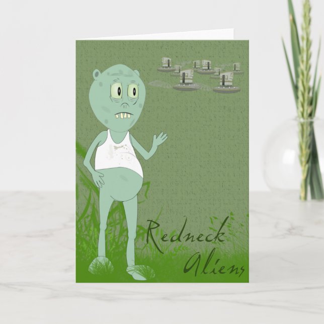 Carte Funny Redneck Aliens (Devant)