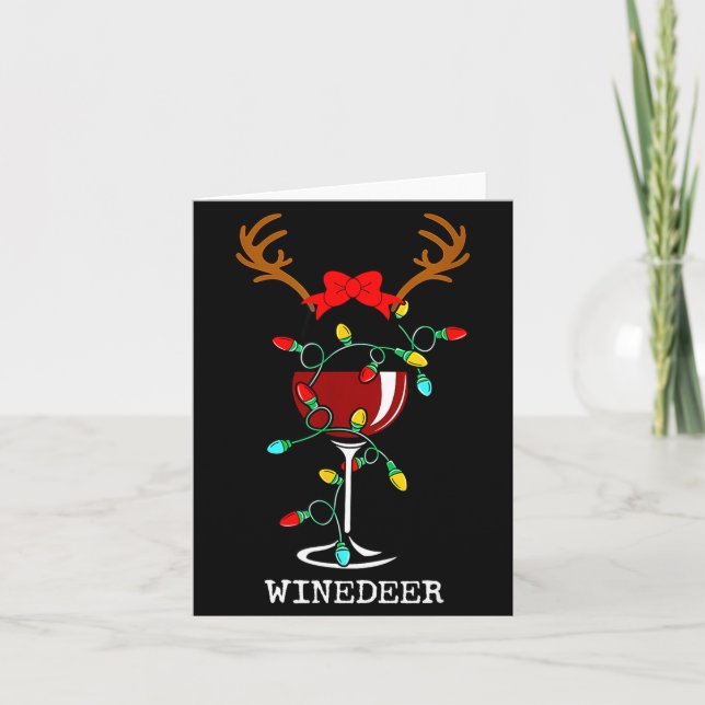 Carte Funny Reindeer Winedeer Reinbeer Matching Couples  (Devant)