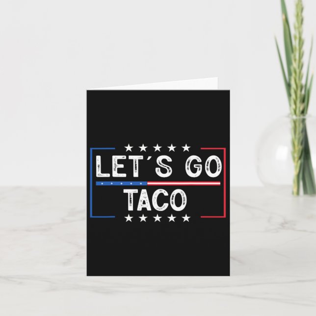 Carte Funny Retro Allons-y Taco (Devant)