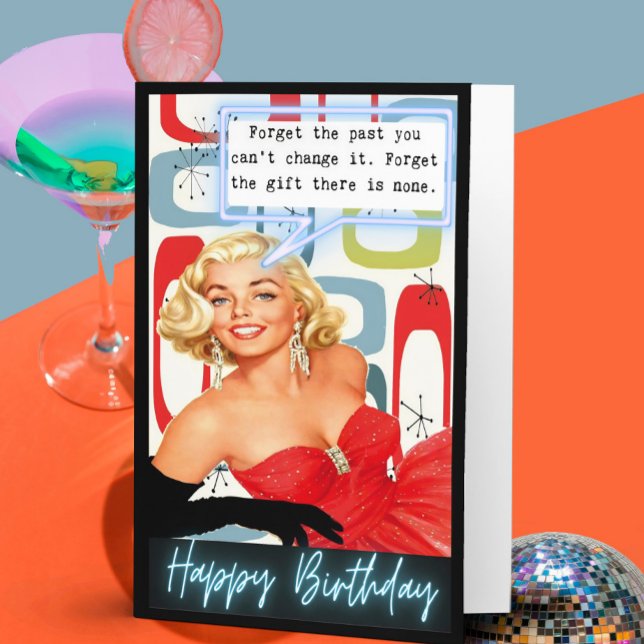 Carte Funny Retro Birthday Card Best Friend-Sassy-Gift (Créateur téléchargé)