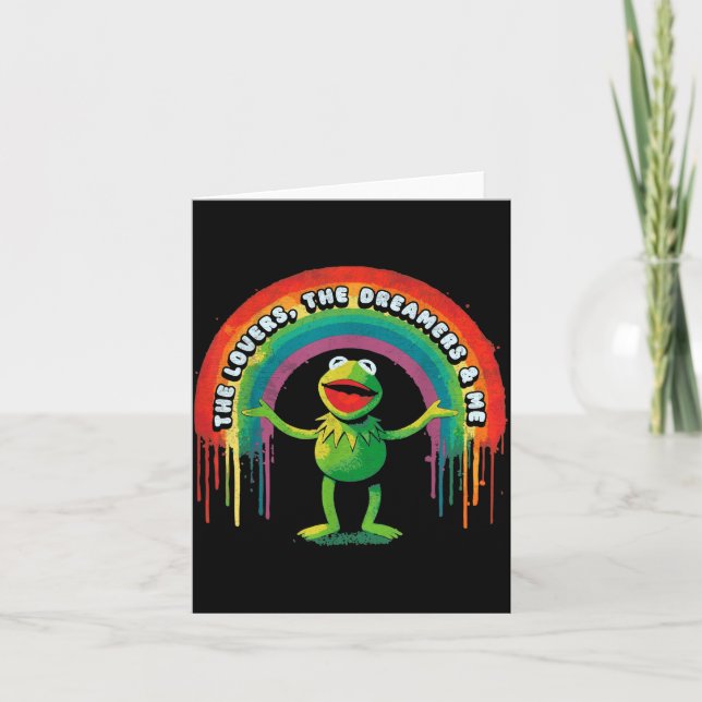 Carte Funny Retro Rainbow Frog Connection The Lovers The (Devant)