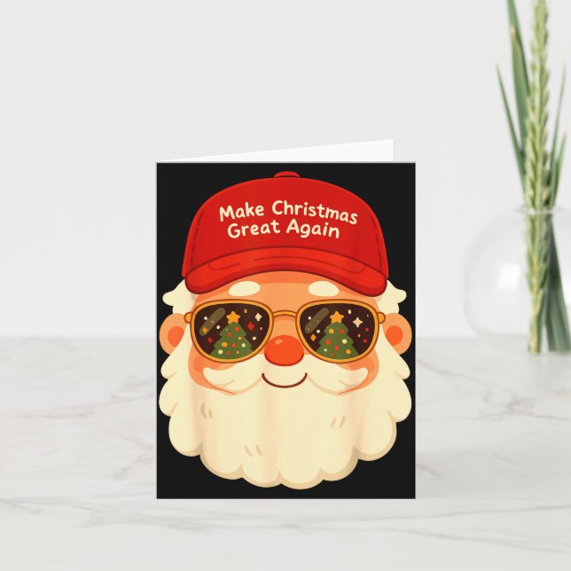 Carte Funny Retro Santa Christmas Trump Xmas Men Women  (Devant)