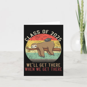 Carte Funny Retro Senior Cl De 2025 Sloth Casquette Grad