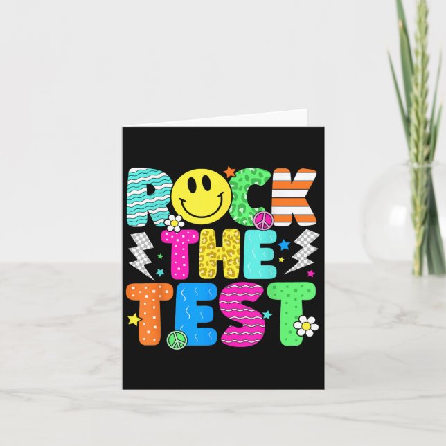 Carte Funny Rock The Test Test Day Professeur étudiant M (Devant)
