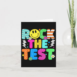 Carte Funny Rock The Test Test Day Professeur étudiant M