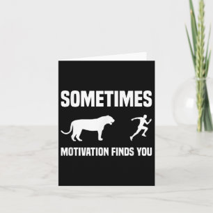 Carte Funny Running Chemise Sport Runner Tiger Motivatio