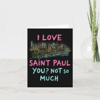 Carte Funny Saint Paul Minnesota Nuit Skyline Vintage
