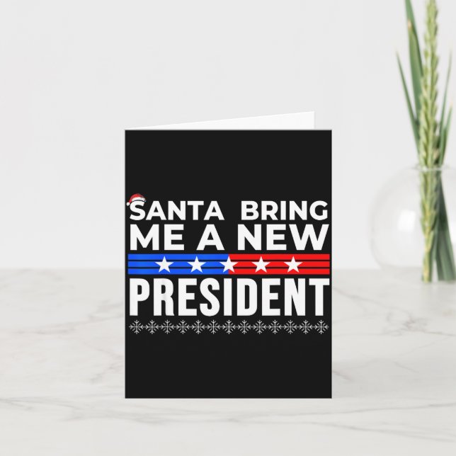 Carte Funny Santa Bring Me A New President Liberal Democ (Devant)