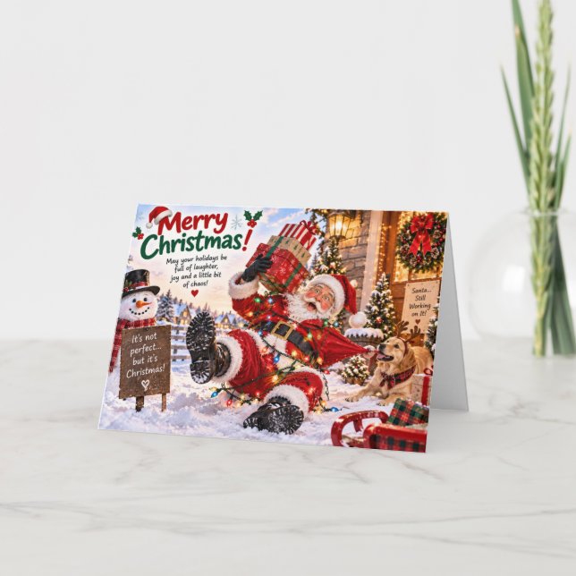 Carte Funny Santa Christmas Card (Devant)