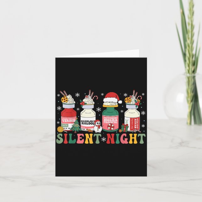 Carte Funny Santa Profol Silent Night Icu Nurses Merry C (Devant)