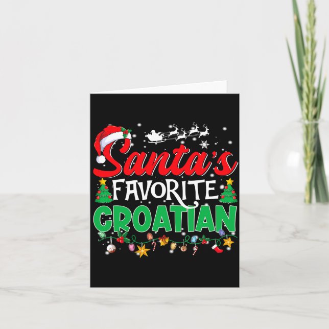 Carte Funny Santas Favorite Croatian Christmas Santa  (Devant)