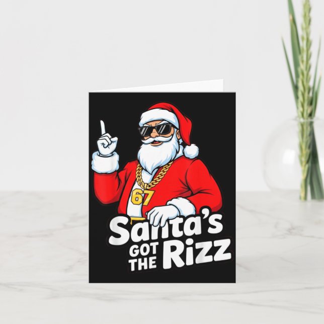 Carte Funny Santa's Got The Rizz Christmas Meme 67  (Devant)