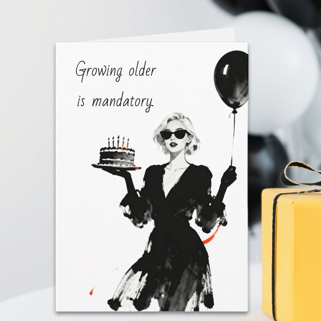 Carte Funny Sarcastic Aging Birthday  (Créateur téléchargé)